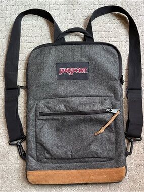 JanSport Limited Edition Laptop Sleeve Wool/Leather Functional Backback